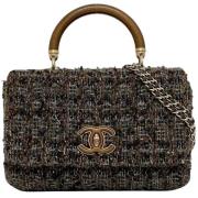 Chanel Vintage Pre-owned Tyg chanel-vskor Brown, Dam