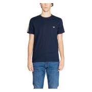 Emporio Armani Bomull Crew Neck T-shirt Blue, Herr