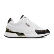 Guess Vita Lädersneakers - Moxea White, Dam