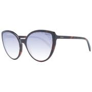 Emilio Pucci Brun Cat Eye Solglasögon Gradient Blå Brown, Unisex