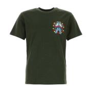 Kenzo Stilig Army Green Bomull T-shirt Green, Herr