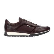 Pikolinos Brun Avslappnad Läder Sneakers med 3cm Gummisula Brown, Herr