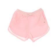 Tommy Hilfiger Romantiska Rosa Velour Elastiska Shorts Pink, Dam