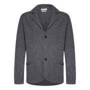 Boglioli Grå Stickad Blazer-Stil Kofta Aw24 Gray, Herr