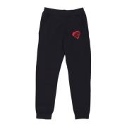 Iuter Svart Fleece Sweatpants med Elastisk Midja Black, Herr