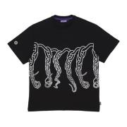 Octopus Svart Chain Tee med Octopus Logo Black, Herr