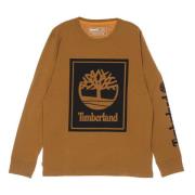 Timberland Långärmad Logo Tee Wheat Boot/Svart Brown, Herr