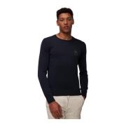 Aeronautica Militare Mörkblå Crewneck Sweater Blue, Herr