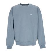 Obey Lätt Crewneck Sweatshirt Långärmad Fleece Blue, Herr