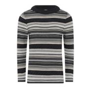 Skovhuus Randig Jacquard Pullover Blus Kol Multicolor, Dam