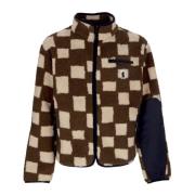 Market Chess Club Teddy Bear Sherpa Jacka Brown, Herr