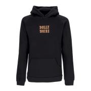 Dolly Noire Svart Bokstavblock Hoodie med Logotyp Black, Herr