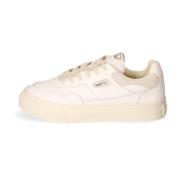 S.w.c. Stepney Workers Club Lädersneaker med Sportigt Fotbädd White, H...