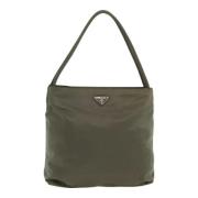 Prada Vintage Pre-owned Nylon totevskor Green, Dam