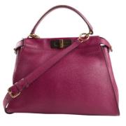 Fendi Vintage Pre-owned Laeder handvskor Purple, Dam