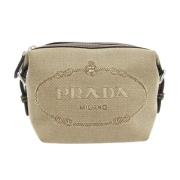 Prada Vintage Pre-owned Canvas kuvertvskor Beige, Dam