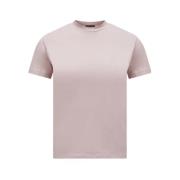 Moncler Veckad baktill T-shirt i mink Pink, Dam