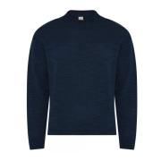 Skovhuus Melange Halsduk Pullover Blus Marin Blue, Dam