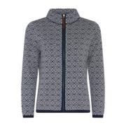 Skovhuus Marine Zip Cardigan med Turtleneck Blue, Dam