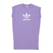 Adidas Trefoil Logo Tee Klänning Lila Purple, Dam