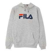 Fila Ljusgrå Melange Känguruficka Hoodie Gray, Herr