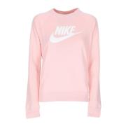 Nike Essential Crew Hybrid Sweatshirt Atmosfär/Vit Pink, Dam