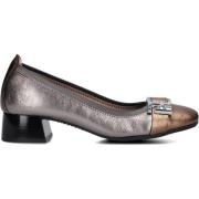 Hispanitas Silver Läder Ballerina Skor Gray, Dam