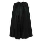 Simone Rocha Svart Veckad Cascade Cape Klänning Black, Dam