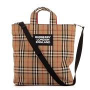 Burberry Vintage Pre-owned Canvas totevskor Beige, Dam