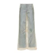 Christopher Esber Silk Parchment Denim Jean Blå Blue, Dam