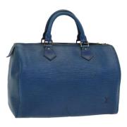 Louis Vuitton Vintage Pre-owned Laeder handvskor Blue, Dam