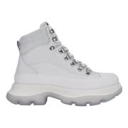 Karl Lagerfeld Hiker Lace Boot White, Dam