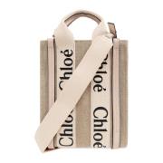 Chloé Woody Mini shopper väska Beige, Dam