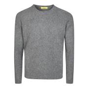 Drumohr Texturerad Crew Neck Tröja Gray, Herr