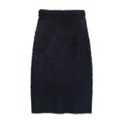 Fabiana Filippi Navy Blue Stickad Kjol Blue, Dam