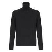 Laneus Ull Kashmir Blandning Turtleneck Tröja Black, Herr