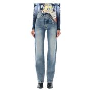 Y/Project Vintage Blå Asymmetrisk Midje Jeans Blue, Dam