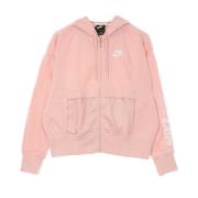 Nike Rosa Glasyr/Vit Dragkedja Hoodie Sportkläder Air Top Fleece Pink,...