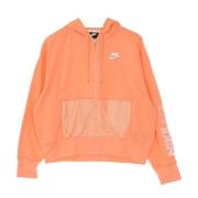 Nike Crimson Bliss/Vit Dragkedja Hoodie Sportkläder Orange, Dam