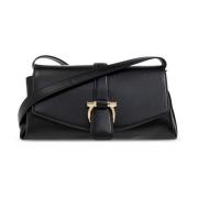 Salvatore Ferragamo Läder axelväska Black, Dam