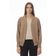 Baldinini Trendig Cardigan med Metall Monogram Beige, Dam