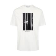 Iceberg Vit bomull jersey T-shirt med Icebergcode tryck White, Herr