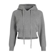 Patou Broderad Logotyp Grå Tröja Hoodie Gray, Dam