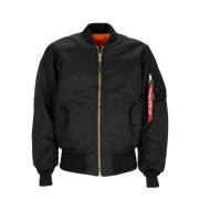 Alpha Industries Vändbar Svart Bomberjacka med Dragkedjefickor Black, ...