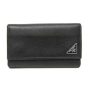 Prada Vintage Pre-owned Laeder nyckelhllare Black, Dam