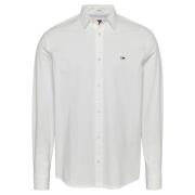 Tommy Jeans Vit Casual Skjorta med YBR Print White, Herr