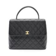 Chanel Vintage Pre-owned Canvas chanel-vskor Black, Dam