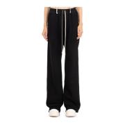 Rick Owens Svarta Pusher Byxor Sweatpants Black, Herr