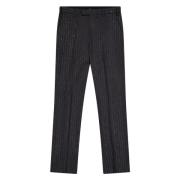 Laneus Pinstriped Cigarette Trousers Gray, Herr