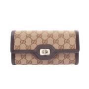 Gucci Vintage Pre-owned Canvas plnbcker Beige, Dam